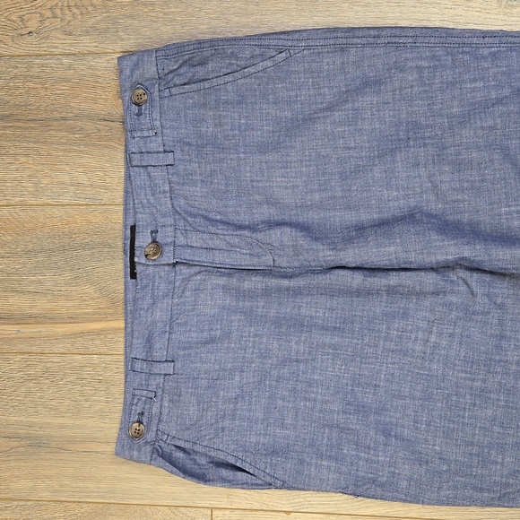 Banana Republic Factory blue cotton relaxed fit trousers pants, size 8 - Picture 3 of 8